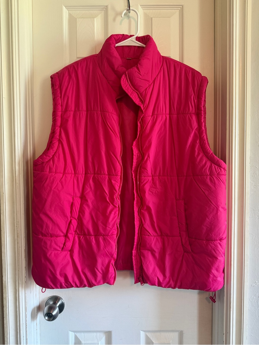 Women's Pink Quilted Puffer Vest
